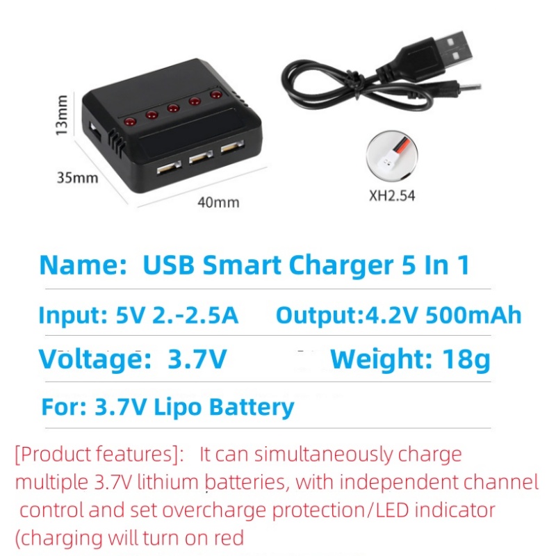 Syma X5HW X5HC X5C X5SW 3,7 V  - Drone Battery Adapter reseña y precio